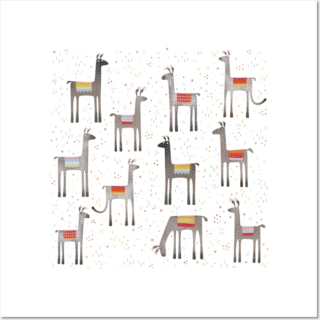 Llamas in a meadow Wall Art by NicSquirrell